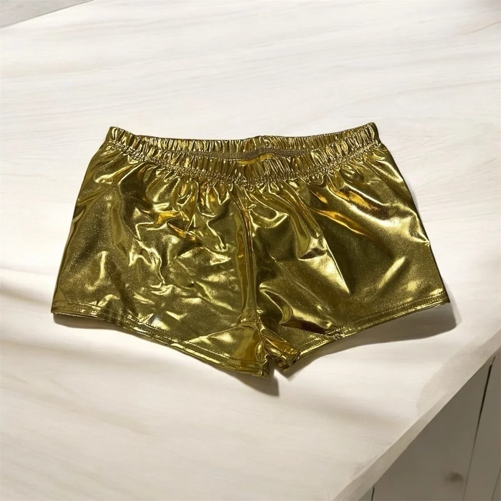 Gold Metallic Kids Shorts - Size XL NWOT